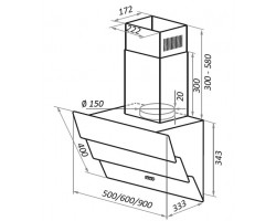 Кухонная вытяжка MAUNFELD Cascada Push 50 белый-foto16
