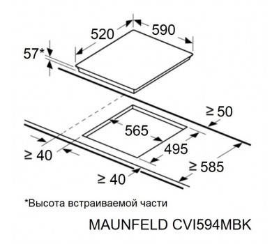 Варочная панель Maunfeld CVI594MBK2