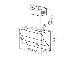 Вытяжка Maunfeld CASCADA 50 Glass Black-foto2