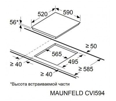 Варочная панель Maunfeld CVI594BG