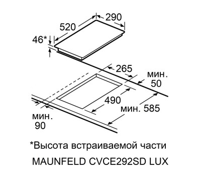 Варочная панель Maunfeld CVCE292SDBK LUX