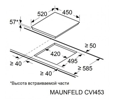 Варочная панель Maunfeld CVI453STBK