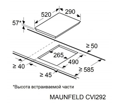 Варочная панель Maunfeld CVI292BK
