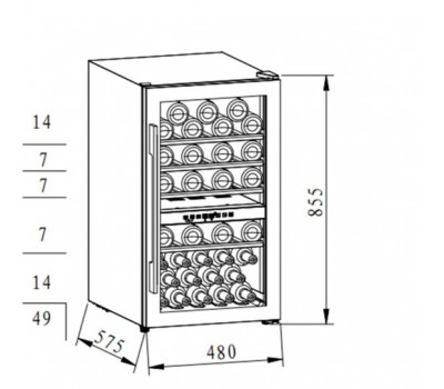 Холодильник Maunfeld MFWC-124D49