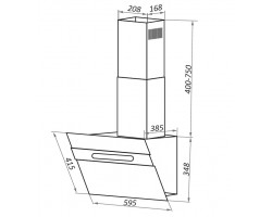 Вытяжка Maunfeld MOON 60 Glass Black Inox Insert-foto8