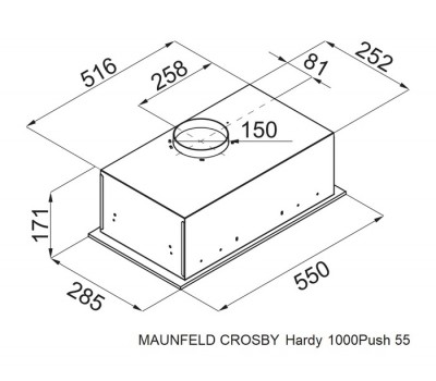 Вытяжка Maunfeld CROSBY Hardy 1000Push White