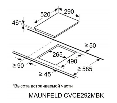 Варочная панель Maunfeld CVCE292MBK
