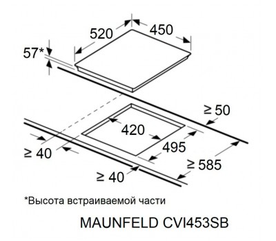 Варочная панель Maunfeld CVI453SBBK