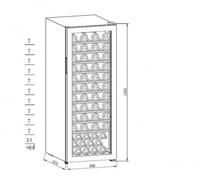 Холодильник Maunfeld MFWC-201S84