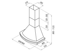 Вытяжка Maunfeld GRETTA С 60 Beige-foto2