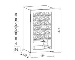 Холодильник Maunfeld MFWC-85S34-foto9