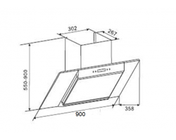 Вытяжка Maunfeld GLORIA 90 Inox Glass B-foto4