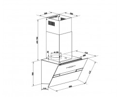 Вытяжка Maunfeld MERSEY 60 Inox Glass Black-foto2