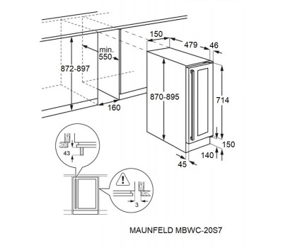 Холодильник Maunfeld MBWC-20S7