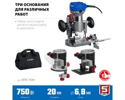 ЗУБР 750 Вт, 3 основания, сумка, кромочный фрезер ФПК-750Н Профессионал-foto3