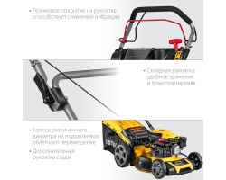 STEHER 2.9 кВт, 4.5 л.с., 460 мм, самоходная газонокосилка бензиновая GLM-460p-foto6