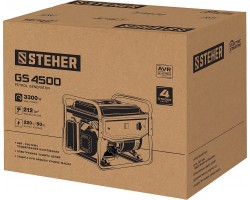 STEHER 3/3.3 кВт, однофазный, синхронный, щеточный, бензиновый генератор GS-4500-foto12