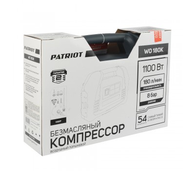 Компрессор поршневой безмасляный ПАТРИОТ WO 180K
