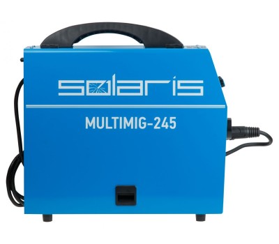 Полуавтомат сварочный Solaris MULTIMIG-245 (230В, MIG/FLUX/MMA/TIG, евроразъем, горелка 3 м, смена полярности, 2T/4T, рег-ка индуктивн.) (SOLARIS) (MULTIMIG-245)