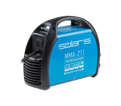 Инвертор сварочный SOLARIS MMA-211 (230В, 20-210 А, 70В, электроды диам. 1.6-4.0 мм, вес 3.9 кг) (MMA-211)