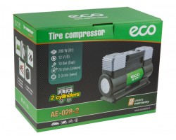 Компрессор автомобильный ECO AE-028-2 (12 В, 280 Вт, 70 л/мин, 2 цилиндра, 10 бар (манометр 7 бар), фонарь, сумка) (AE-028-2)-foto8