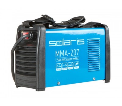 Инвертор сварочный SOLARIS MMA-207 (230В, 20-200 А, 65В, электроды диам. 1.6-4.0 мм, вес 3.7 кг) (MMA-207)