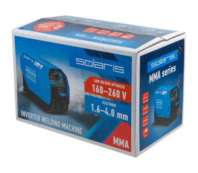 Инвертор сварочный SOLARIS MMA-200D (230В, 20-140 А, 70В, электроды диам. 1.6-4.0 мм, вес 3.1 кг) (MMA-200D)