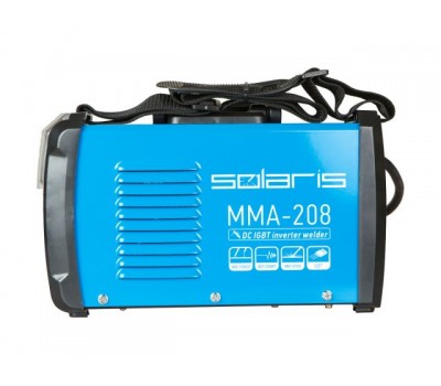Инвертор сварочный SOLARIS MMA-208 (230В, 20-200 А, 65В, электроды диам. 1.6-4.0 мм, вес 3.9 кг) (MMA-208)