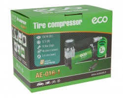 Компрессор автомобильный ECO AE-016-1 (12 В, 150 Вт, 40 л/мин, 10 бар (манометр 7 бар), съемный спир. шланг, сумка) (AE-016-1)-foto7
