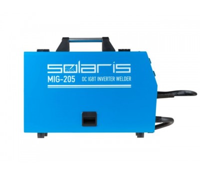 Полуавтомат сварочный Solaris MIG-205 (MIG/MAG/FLUX/MMA) (220В, встроенная горелка 2 м, смена полярности) (SOLARIS) (MIG-205)