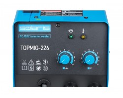 Полуавтомат сварочный Solaris TOPMIG-226 с горелкой 3 м (220В, MIG/FLUX, евроразъем, горелка 3 м, смена полярности) (TOPMIG-226WG3) (SOLARIS) (TOPMIG-226WG3)-foto4