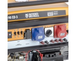 Генератор бензиновый PS 90 ED-3, 9.0 кВт, переключение режима 230 В/400 В, 25 л, электростартер Denzel-foto5
