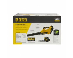 Воздуходувка аккумуляторная RB180-36, Li-ion, 36 В, 4 Ач, 180 км/ч, 820 м3/ч Denzel-foto7