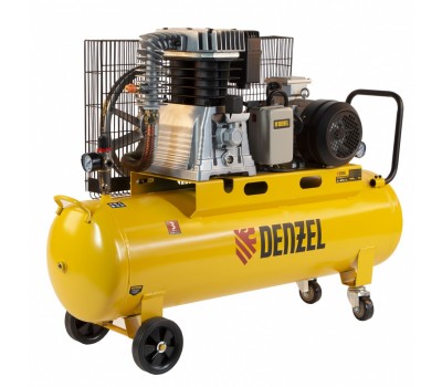 Компрессор воздушный, ременный привод BCI4000-T/100, 4.0 кВт, 100 литров, 690 л/мин Denzel