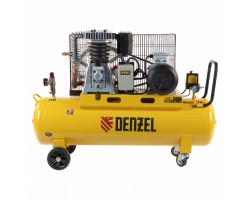 Компрессор воздушный, ременный привод BCI4000-T/100, 4.0 кВт, 100 литров, 690 л/мин Denzel-foto6
