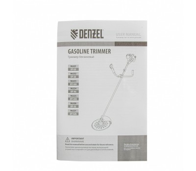Триммер бензиновый DT 43S, 43 см3, 2.5 л. с, разъемная штанга, состоит из 2 частей Denzel Триммер бензиновый DT 43S, 43 см3, 2.5 л. с, разъемная штанга, состоит из 2 частей Denzel