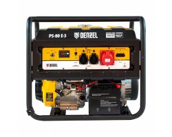 Генератор бензиновый PS 80 E-3, 6.6 кВт, 400 В, 25 л, электростартер Denzel-foto3