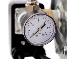 Насосная станция PS1000Х, 1000 Вт, 3500 л/ч, ресивер 24 л, подъем 44 м, нержавейка Denzel-foto8