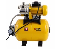 Насосная станция PS1000Х, 1000 Вт, 3500 л/ч, ресивер 24 л, подъем 44 м, нержавейка Denzel-foto5