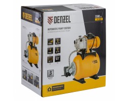 Насосная станция PS1000Х, 1000 Вт, 3500 л/ч, ресивер 24 л, подъем 44 м, нержавейка Denzel-foto9