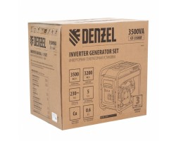 Генератор инверторный GT-3500iF, 3.5 кВт, 230 В, бак 5 л, открытый корпус, ручной старт Denzel-foto17
