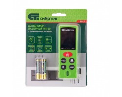 Лазерный дальномер PM-60, 60 м, с пузырьковым уровнем Сибртех-foto5