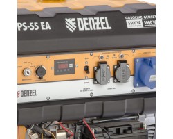 Генератор бензиновый PS 55 EA, 5.5 кВт, 230 В, 25 л, коннектор автоматики, электростартер Denzel-foto4