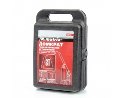 Домкрат гидравлический бутылочный, 3 т, высота подъема 194-372 мм, в пластиковый кейсе Matrix-foto2