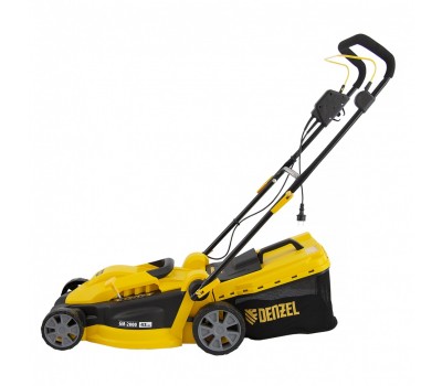 Газонокосилка электрическая GM-2000, 2000 Вт, ширина 43 см, 6 уровней, травосборник 45 л. Denzel