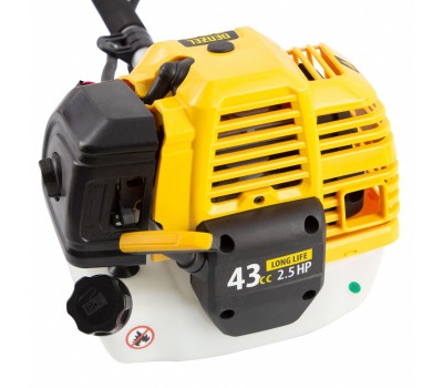 Триммер бензиновый DT 43, 43 см3, 2.5 л. с, неразъемная штанга, состоит из 2 частей Denzel Триммер бензиновый DT 43, 43 см3, 2.5 л. с, неразъемная штанга, состоит из 2 частей Denzel