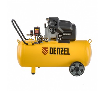 Компрессор воздушный DKV2200/100, Х-PRO 2.2 кВт, 400 л/мин, 100л Denzel