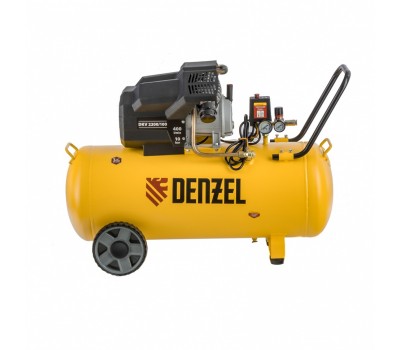 Компрессор воздушный DKV2200/100, Х-PRO 2.2 кВт, 400 л/мин, 100л Denzel