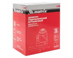 Домкрат гидравлический бутылочный, 30 т, высота подъема 260-415 мм Matrix-foto13