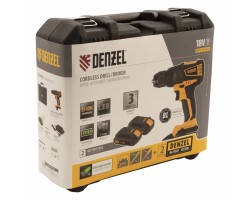 Дрель-шуруповерт аккумуляторная с бесщеточным двигателем BLDL-IB-18-02, Li-Ion, 18 В, 1.5 А/ч, 2 аккумулятора Denzel-foto6